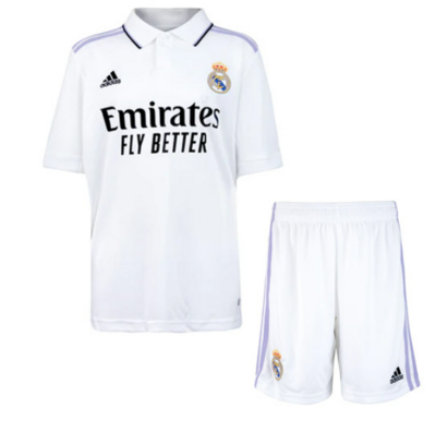 Real Madrid Home Youth Kids kit 22-23 Jersey and Shorts