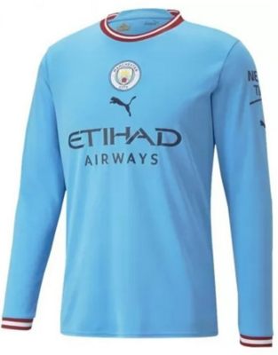 Manchester City 22-23 Home Long Sleeve Jersey