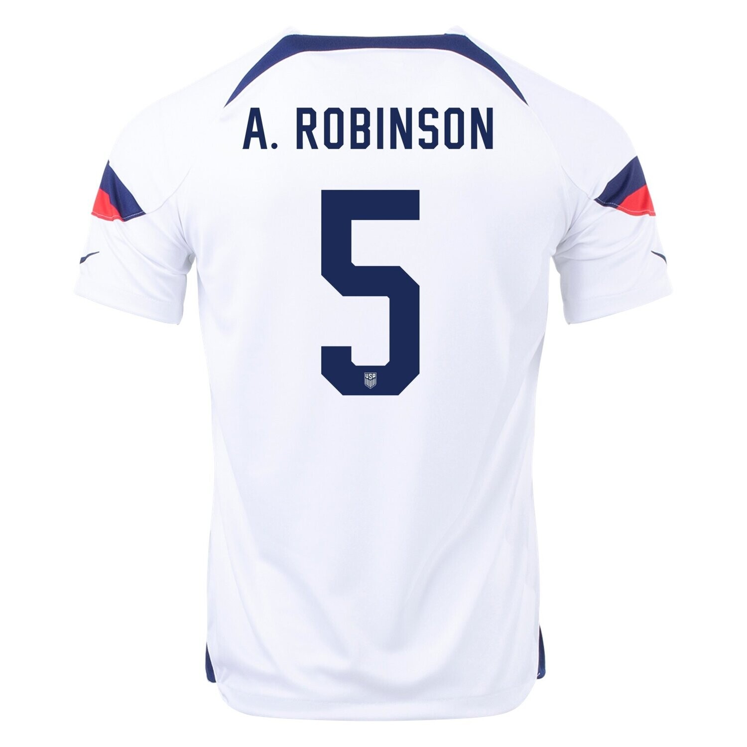 USA 2022 Home World Cup White Soccer Jersey A. Robinson #5