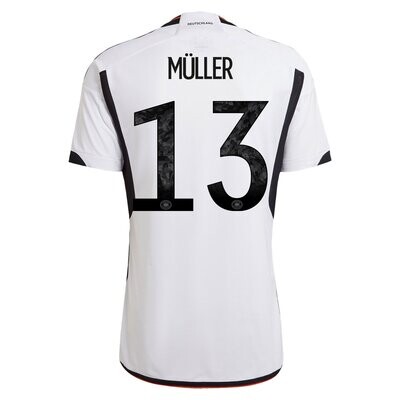 Germany World Cup Home Soccer Jersey 2022 Müller #13