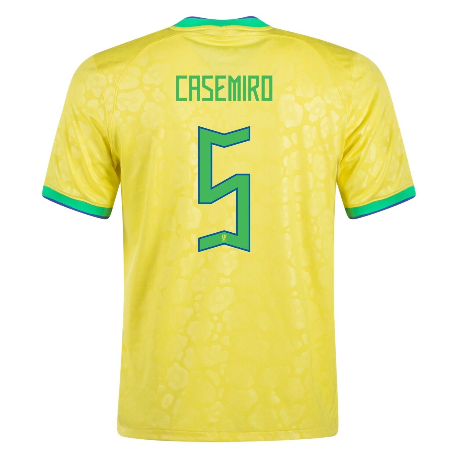 Brazil 2022 World Cup Home Soccer Jersey Casemiro #5