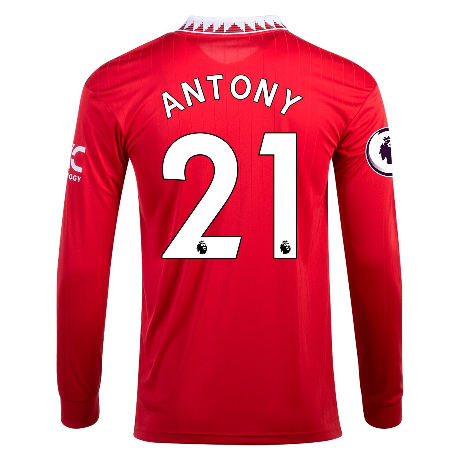 Antony #21 Manchester United Home Long Sleeve Jersey 22-23