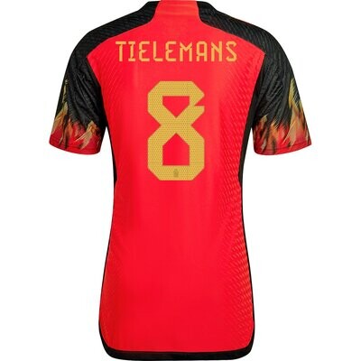Belgium 2022 World Cup Home Soccer Jersey Player Version (EURO SIZING) TIELEMANS #8