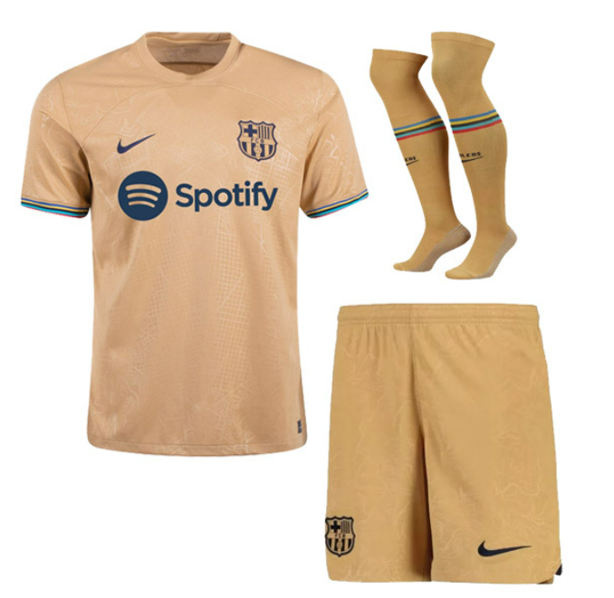 Barcelona 22-23 Away Full Kit for Men (Shirt + Short +Sock)