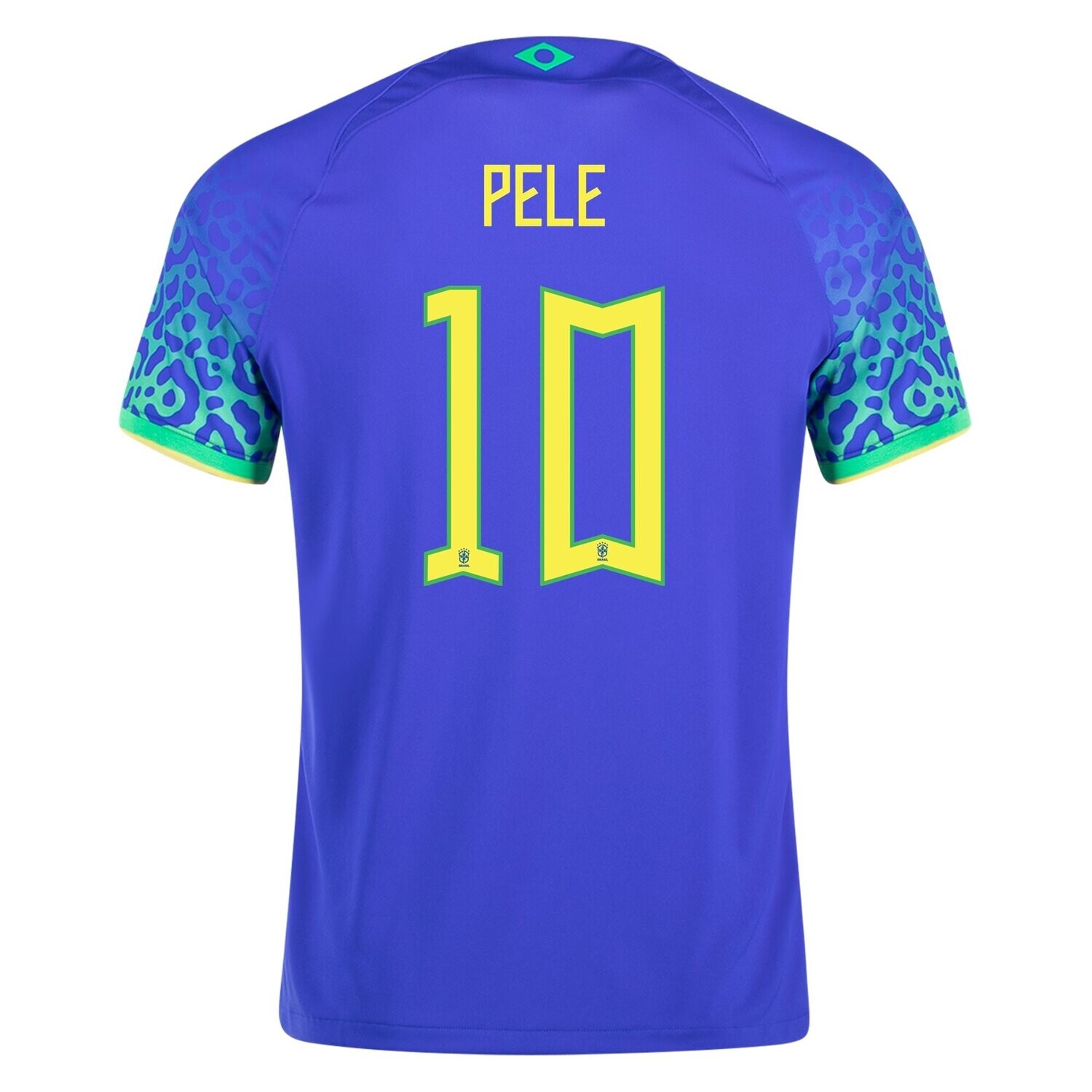 Brazil 2022 World Cup Away Soccer Jersey Pele #10