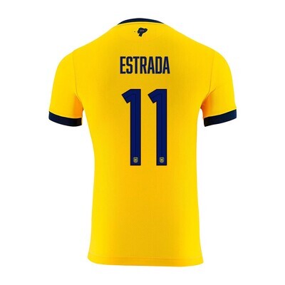 Ecuador 2022 Home World Cup Jersey Estrada #11