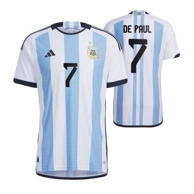 Rodrigo De Paul Argentina World Cup 2022 Home Jersey