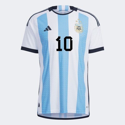Lionel Messi Argentina 3 Star Jersey Player Version