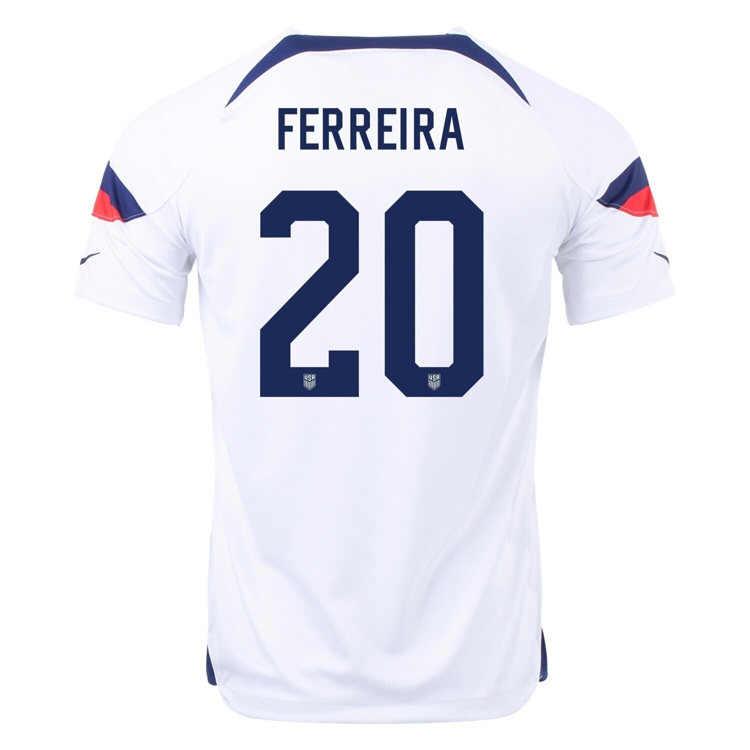 USMNT Home World Cup 2022 Soccer Jersey Ferriera #20