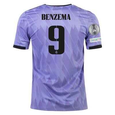 Real Madrid Away UCL Jersey (Benzema 9) 22-23