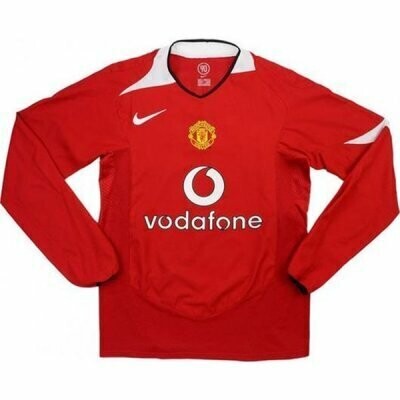 Manchester United Home Long Sleeve Retro Shirt 2004-06