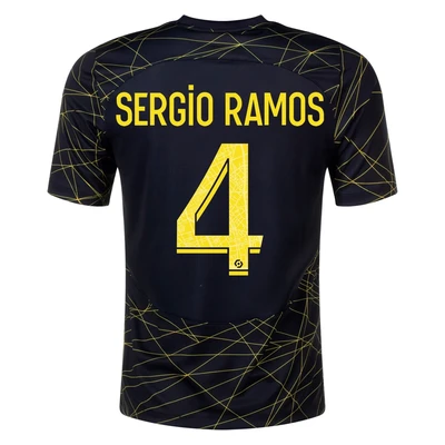 Sergio Ramos Paris Saint-Germain PSG Fourth Soccer Jersey 22-23