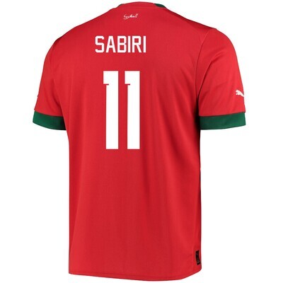 Morocco World Cup Home Soccer Jersey 2022 Sabiri #11