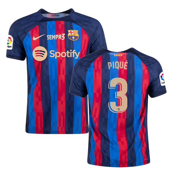Barcelona Home Pique 3 Farewell Special Jersey Player Version