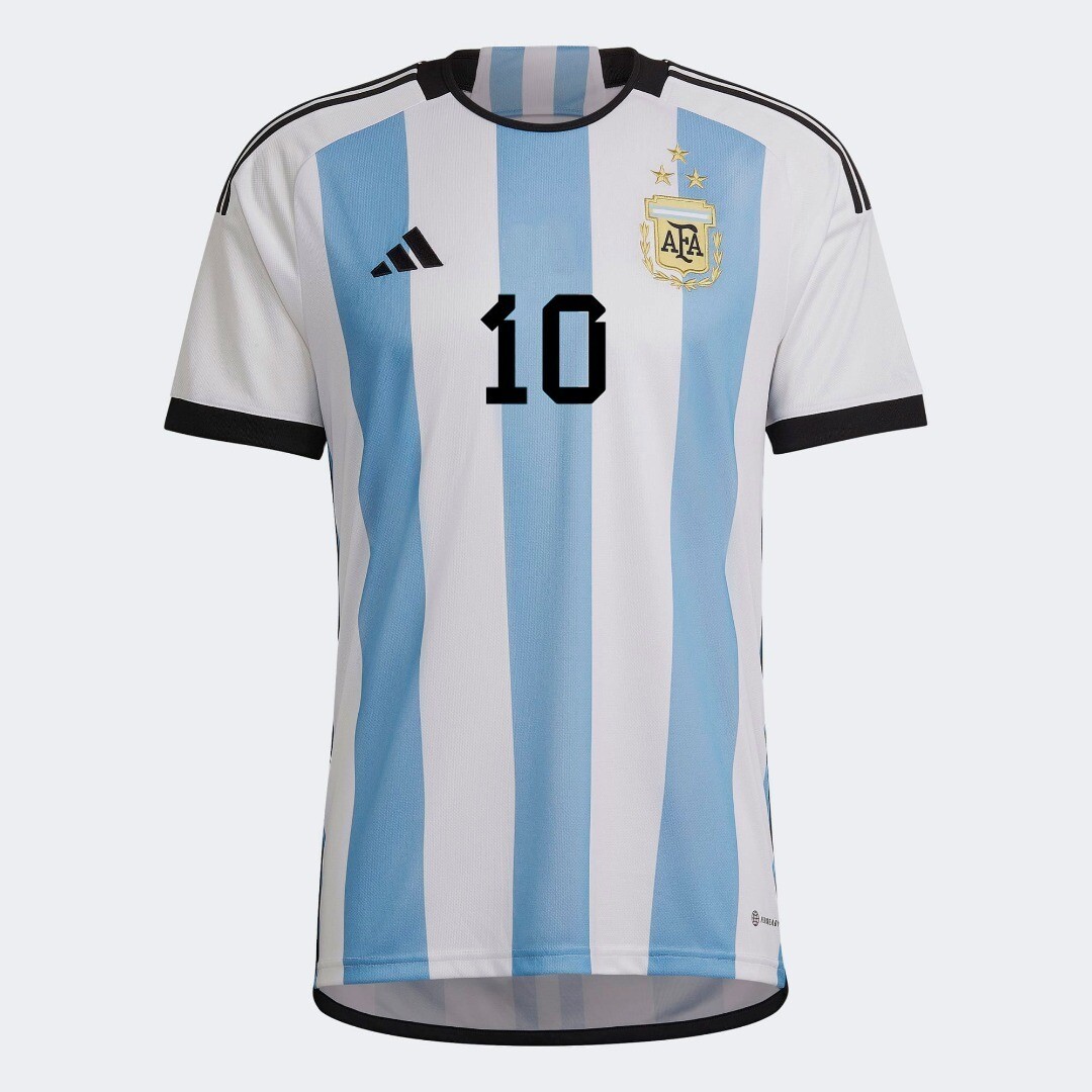 Lionel Messi Argentina 3 star Soccer Jersey