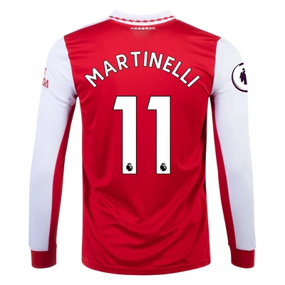 Gabriel Martinelli Arsenal Home Soccer Jersey Shirt 22-23 Long Sleeve