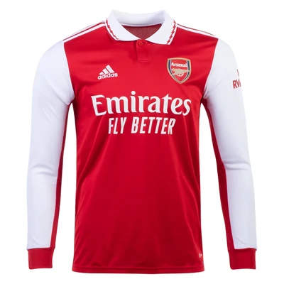 Arsenal Home Soccer Jersey Shirt 22-23 Long Sleeve