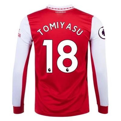 Tomiyasu Arsenal Home Soccer Jersey Shirt 22-23 Long Sleeve