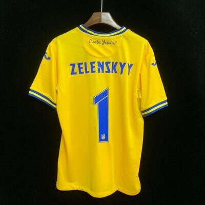 Ukraine Latest 21-22 Home Soccer Jersey Zelenskyy 1