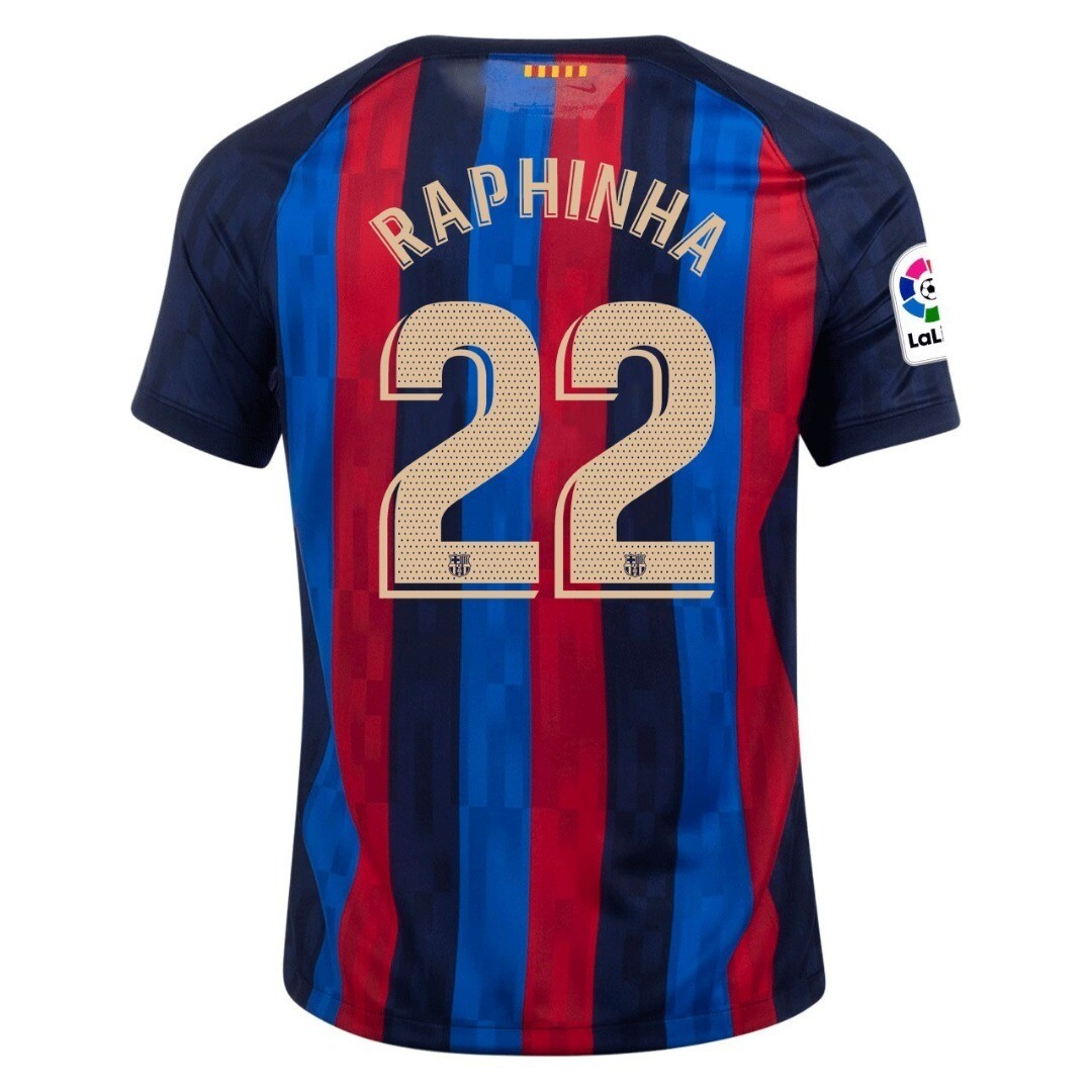 Barcelona Home Soccer Jersey 22-23 Raphinha 22