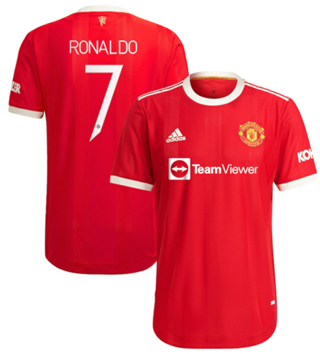 Man United Home RONALDO #7 Jersey Cup Print(Player Version)