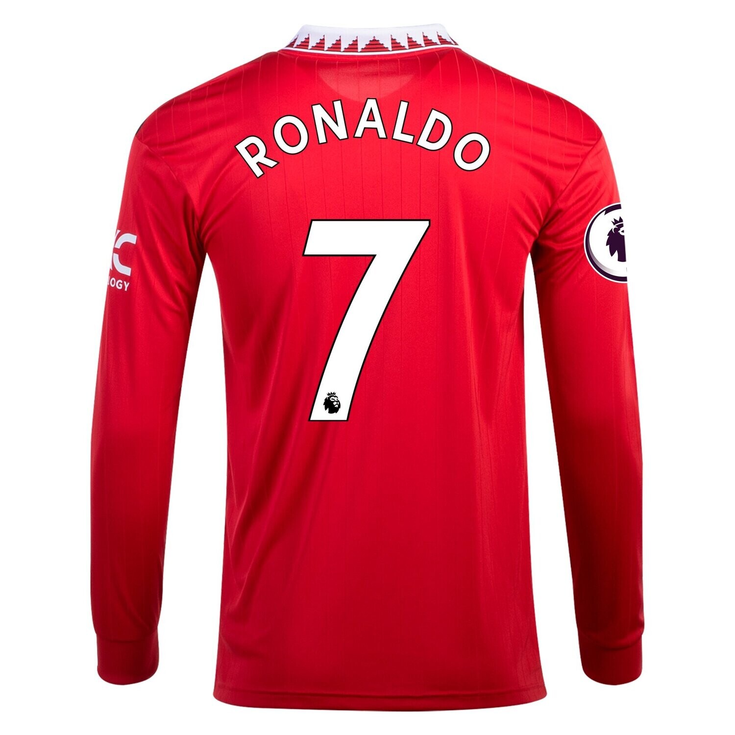 Ronaldo #7 Manchester United Home Long Sleeve Jersey 22-23