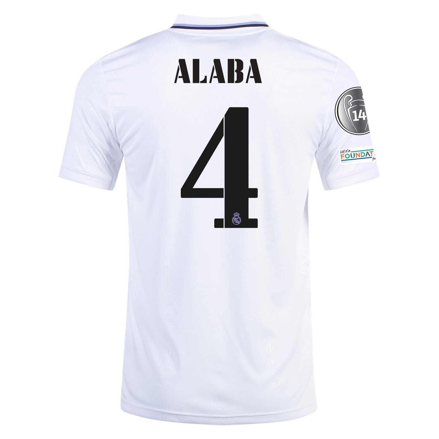 Real Madrid Home UCL White Jersey 22-23 Alaba 4