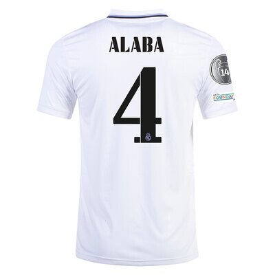 Real Madrid Home UCL White Jersey 22-23 Alaba 4 Real Madrid Home UCL White Jersey 22-23 Alaba 4