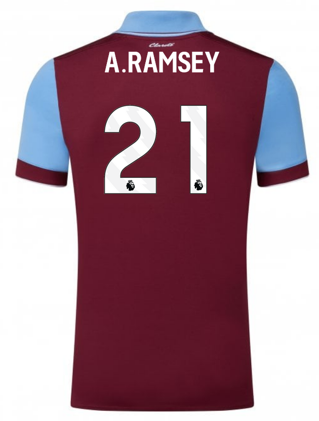 Burnley F.C. 23/24 Home Soccer Jersey With A. Ramsey 21 Printing