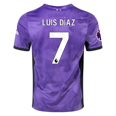 LUIS DIAZ Liverpool 23/24 Third Purple Jersey for Men