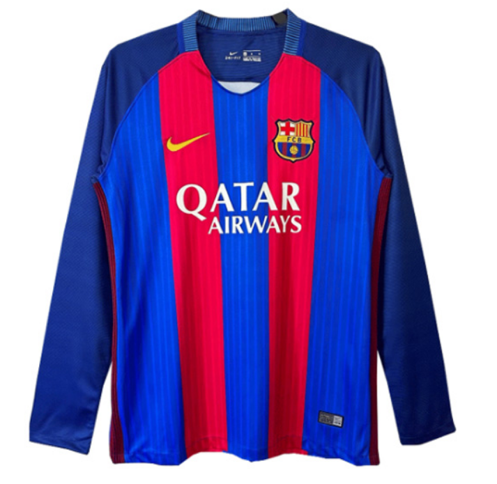 Barcelona 16/17 Home Long Sleeve Jersey for Men