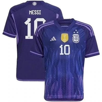 Argentina 2023 3 Star Away Replica Jersey with Champion Badge and Lionel Messi Customization