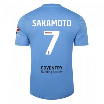 Coventry City F.C. 23/24 Home Soccer Jersey for Men SAKAMOTO #7