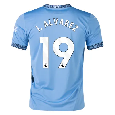 Manchester City 24/25 Home Soccer Jersey For Men J. ALVAREZ