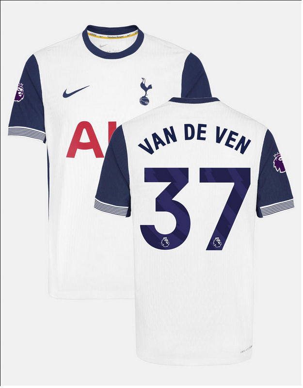 Tottenham Hotspur 24/25 Home Jersey for Men VAN DE VEN #37