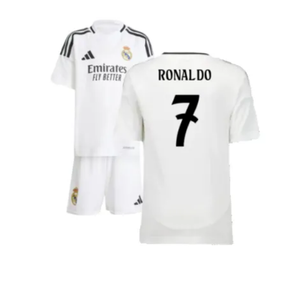 Real Madrid 24/25 Home Kids Soccer Kit RONALDO #7