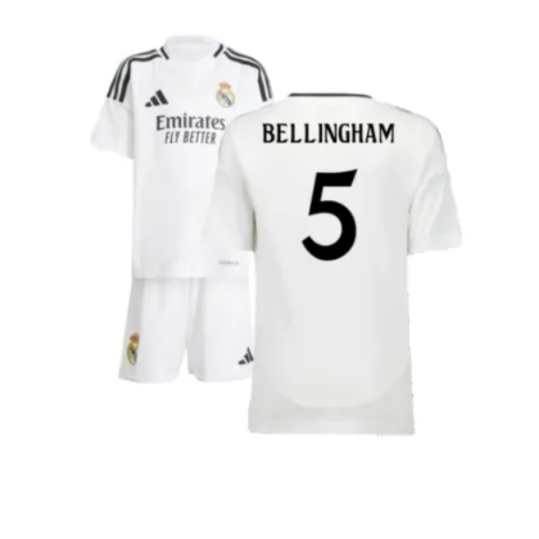 Real Madrid 24/25 Home Kids Soccer Kit BELLINGHAM #5