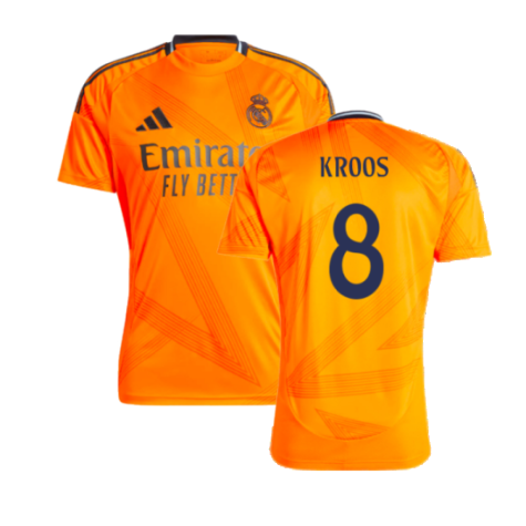 Real Madrid 24/25 Away Orange Jersey for Men Kroos #8