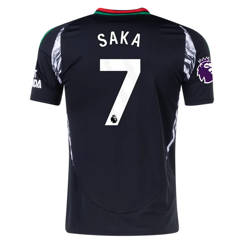 Arsenal 24/25 Away Black Soccer Jersey For Men Saka #7