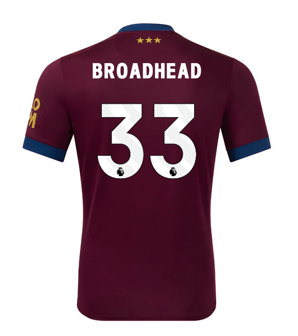 Ipswich Town 24/25 Away Maroon Soccer Jersey For Men Broadhead #33