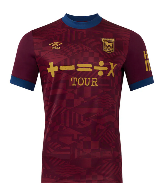 Ipswich Town 24/25 Away Maroon Soccer Jersey For Men