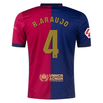 FC Barcelona 24/25 Home Soccer Jersey For Men R. Araujo #4