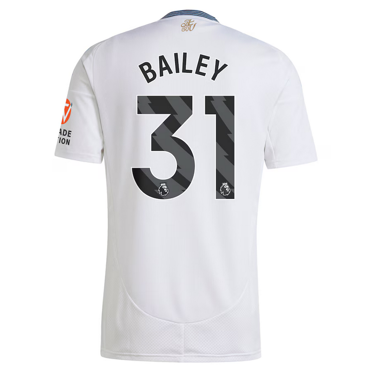 Aston Villa 24/25 Away White Jersey for Men Bailey #31