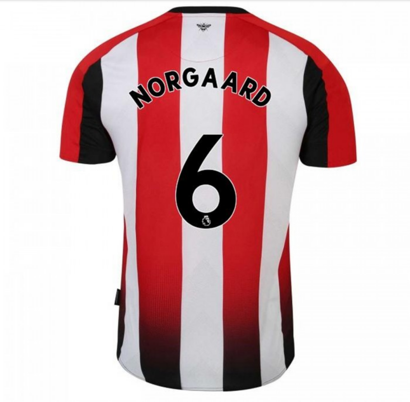 Brentford 24/25 Home Soccer Jersey For Men Norgaard #6