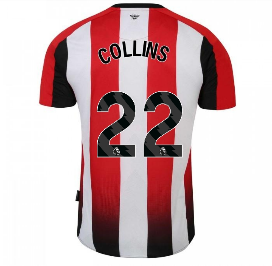 Brentford 24/25 Home Soccer Jersey For Men Collins #22