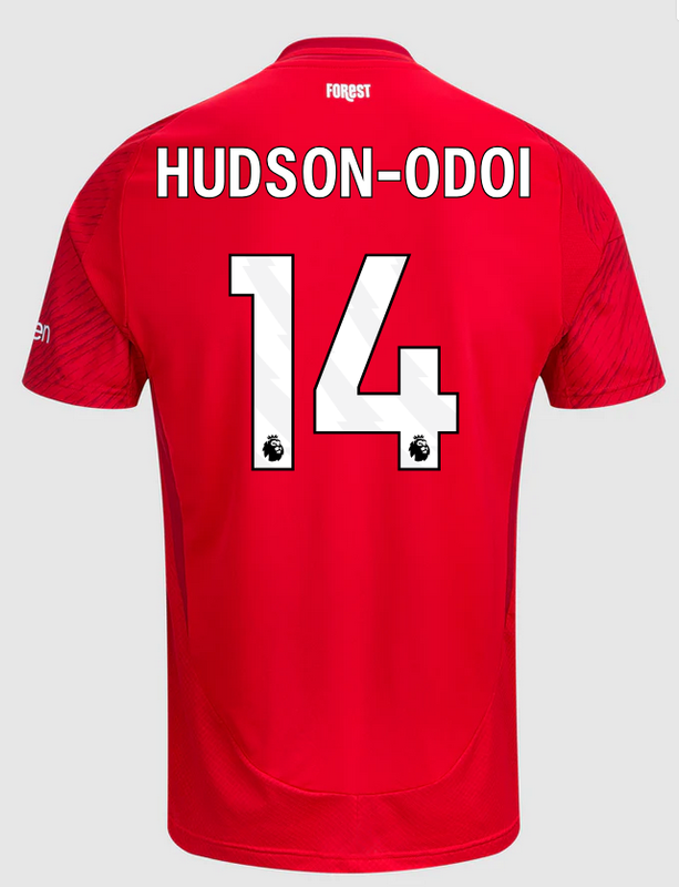 Nottingham Forest F.C. 24/25 Home Red Jersey For Men Hudson-Odoi #14