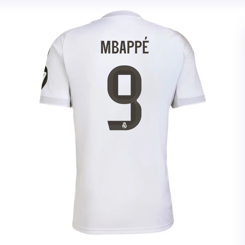 Kylian Mbappé #9 Real Madrid CF 25/26 Home Jersey
