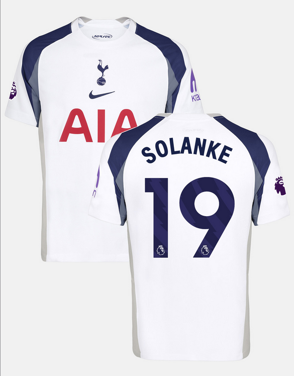 Dominic Solanke Tottenham Hotspur FC 25/26 Home Soccer Jersey