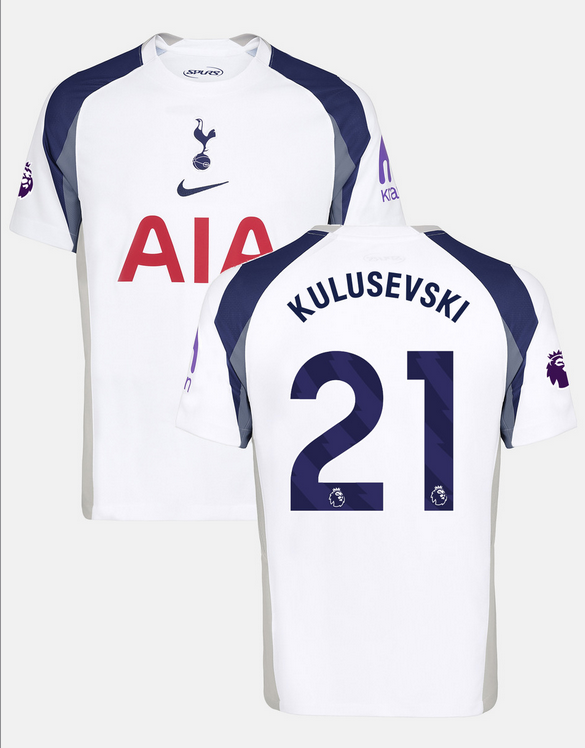 Dejan Kulusevski Tottenham Hotspur FC 25/26 Home Soccer Jersey