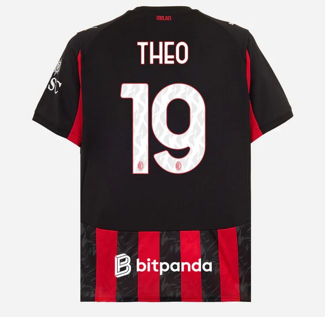 Theo Hernandez AC Milan 25/26 Home Soccer Jersey